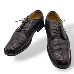 良品　リーガル　ウィングチップ　レザーシューズ　ビジネス　ドレス　メダリオン　本革　革靴　赤茶　ブラウン　26cm