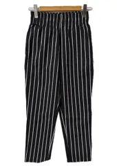 cookman クックマン ストライプ シェフパンツ S ブラック ボトムス