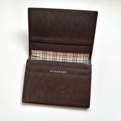 未使用品】バーバリー 名刺入れ カードケース 箱付き 本革 ブラウン