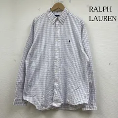 ラルフローレン 長袖 ボタンダウン シャツ チェック柄 ポニーロゴ 刺繍 ワンポイント サイズ17/XL メンズ XL ISItems【USED】【古着】【中古】50144811