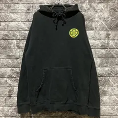 【希少】INDEPENDENT ジップパーカー XL アイアンクロス 古着インディペンデントINDEPENDENTアイアンクロス黒パーカー