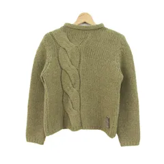 ディーゼル ニット セーター 長袖 ウール混 ブランド トップス イタリア製 レディース Mサイズ カーキ DIESEL 【中古】