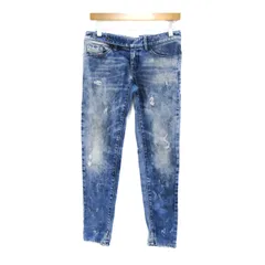 ディーゼル デニムパンツ ジーンズ ジーパン ストレッチ ブランド ボトムス イタリア製 レディース W26 L30サイズ インディゴ DIESEL 【中古】