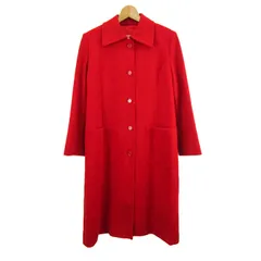 マックレガー ウールコート アウターロングコート Gallery in Maisonnette レディース 11サイズ レッド McGregor 【中古】