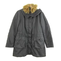 ポールスチュアート モッズコート アウター ジャケット ファー ライナー付き レディース 8サイズ ブラック PAUL STUART 【中古】