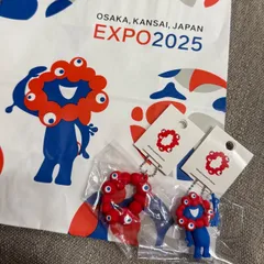 関西万博　PVCマスコットキーチェーン　ロゴマーク　ミャクミャク　キーホルダー　2個セット　限定　完売　指差し　マスコット