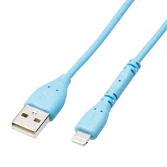 新品 エレコム USB-A to Lightningケーブル イージーグリップ 1.0m ライトブルー MPA-UALPSE10LB