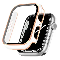 新品 対応 Apple Watch ケース Series 11/10 アップルウォッチ カバー PC素材 メッキ加工 Apple Watch カバー 全面保護 二重構造 アップルウォッチ ケース ガラスフィルム 一体型 高耐久 高透過率 装着簡(46mm光