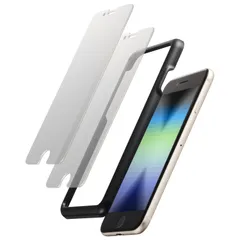 新品 エレコム 【2枚入り】 iPhone SE (第2世代/第3世代) / 8 / 7 ガラスフィルム 硬度10H Dragontrail(R)X 強化ガラス 指紋防止 ラウンドエッジ加工 貼りやすい 極薄 飛散防止設計 ガイド枠付き PMWA22SFLGD