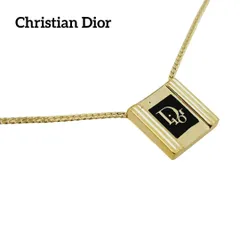 Christian Dior ネックレス トロッター スクエア ゴールドブラック