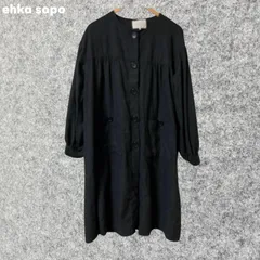 ehka sopo ダークグレー ボタン付きワンピース Fサイズ