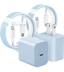 ★symoode iPhone 充電器 純正 20W PD 急速 [2個セット/Apple MFi・PSE認定] USB C - Lightning ケーブル 2m付き Type C スマホ 電源アダプター タイプC アイフォン充電器