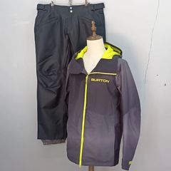 BURTON メンズ スノーボードウェア 上下セット グリーン ネイビー 