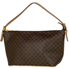 セリーヌ CELINE マカダム柄 ハンドバッグ ショルダーバッグ アクセサリーポーチ ハンドバッグ コーティングキャンバス ブラウン レディース 【中古】