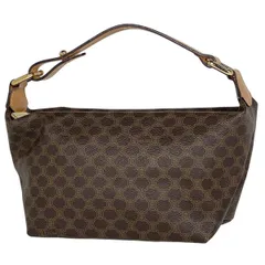 セリーヌ CELINE マカダム柄 ハンドバッグ ポーチ ハンドバッグ コーティングキャンバス ブラウン レディース 【中古】