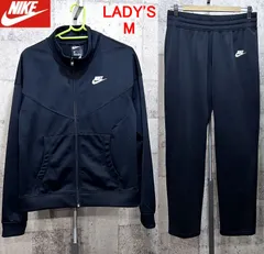 美品 レディース ナイキ ジャージ 上下セットアップ 黒 M ブラック トラックスーツ NIKE ウォームアップスーツ HO200408FVN