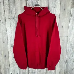 OLD JERZEES 90s ジャージーズ RUSSELL ラッセル レッド 無地 スウェット スエット パーカー メンズ L サイズ