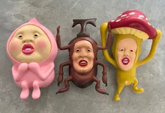 【入手困難】　大きなフィギュア　こびとづかん　特大　ベニキノコビト　カブトヨソオイ　カクレモモジリ　フィギュア　等身大　一番くじ　キノコビト　きのこ　マスコット　小人図鑑　こびと図鑑　こびとずかん　おもちゃ