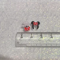 ミニーカチューシャ　ミニーハンド　ネイル3Dパーツ2点セット