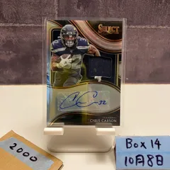 2020 Panini Chris Carson 21/75 直筆サインカード Seattle Seahawks Player-Worn ジャージ カード