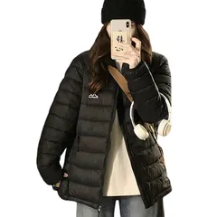 【新品】 [ｉｎｏｔｅｎｋａ] コート レディース ウルトラライト ショート丈 ジャケット 中綿入り フード付き アウター 軽量 防風 防寒 暖かい 中綿コート 秋冬 通勤 通学 S-XL(M ブラック)