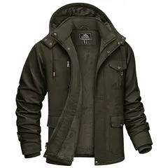 【新品】 [KEFITEVD] ミリタリージャケット メンズ ボア 冬服 モッズコート 防寒着 裏ボア アウター 厚手 バイクジャケット ライダース コート 大きいサイズ 登山 ブルゾン 保温 作業ジャンパー od グリーン JP XL