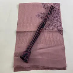 【美品】 和装セット 優品 帯締め帯揚げ2点セット 楓 茶紫 正絹 和装小物  【中古】