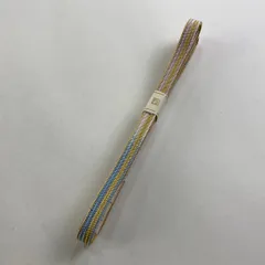 【美品】 帯締め 優品 縞 金糸 濃ピンク 正絹 和装小物  【中古】