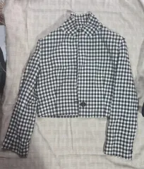 ZARA チェック クロップド ジャケット