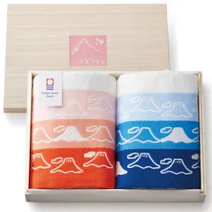 新品 Dolce duo 今治タオル ギフト 2枚セット (富士山) フェイスタオル ハンドタオル 木箱入 内祝 快気祝 お返し 日本製 FJ-1651