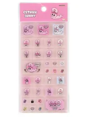 【新品】シール・ステッカー リボンバニー＆クリームバニー(ピンク) タイルシール 「Esther Bunny -エスターバニー」