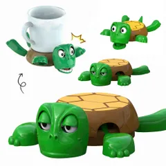 新品 驚く かめさんコースター おもしろコースター スマホスタンド にも (2個セット)