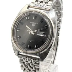 SEIKO 6119-8250 Watch Automatic Silver Black dial Day-Date Y2K 00S セイコー セイコー5 時計 自動巻き メンズ ラウンド シルバー 黒文字盤 デイデイト 21石 ヴィンテージ 稼働品