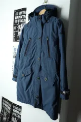 W(S) ザノースフェイス ダウン アウター ジャケット ネイビー マウンテンパーカー オールドスクール -15B16