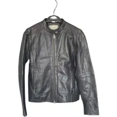 RE329 relume レザージャケット 本革 レリューム ライダースジャケット ジャンパー ブラック 黒 羊革 メンズ レディース ユニセックス