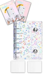 新品 リフィル シール帳 ミニ6穴 【2025・新登場】透明 クリアバインダー シール バインダー 剥離紙 10枚入 6穴 はがせる A7サイズ 86 x 130mm