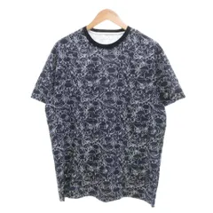 アルマーニエクスチェンジ A/X ARMANI EXCHANGE クルーネックTシャツ 半袖 L 紺 ネイビー カニ 魚 サメ 総柄 /UO