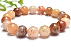 【１点物】地層模様 ガーデンクォーツ　10.5mm　ブレスレット パワーストーン 天然石 _MC403