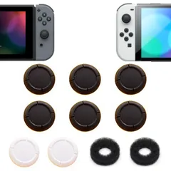 【数量限定】switch適用スティックカバー ジョイコン スティックカバー フリーク アナログスティックカバー switch/有機EL/lite 対応 スイッチ/有機EL/ライト対応 スティックカバー アシストリング（スティック カバー10個セット）ブラック