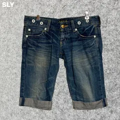 SLY ダークブルー ショートパンツ ダブルボタン Mサイズ