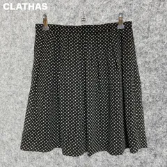 CLATHAS 水玉模様 フレアスカート 黒と白 Mサイズのサムネイル