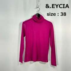 エリーシャ/センソユニコ &.EYCIA ノースリーブカットソー サイズ38 M グリーン×パープル×ブルー レディース ハイネック/花柄 美品 sensounico センソユニコ ＆EYCIA エリーシャ 袖なし ノースリーブ