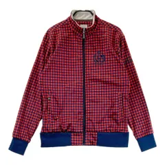 サイズ：LL FILA GOLF フィラゴルフ  裏フリース ジップジャケット チェック柄 レッド系 [240101545515] ゴルフウェア メンズ ストスト
