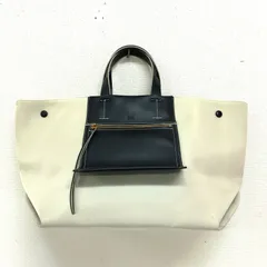 ロペ エポール ハンドバッグ D BAG Large ホワイト×ブラック 肩掛け A4対応 撥水 雨の日