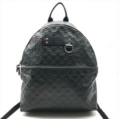 GUCCIグッチ GGシマレザー バッグパック ブラック ビジネス 368561 