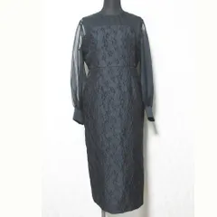 美品 UNITED ARROWS ユナイテッドアローズ ツートーン ジャガード ワンピース 1526-199-2987 サイズ36 ブラック レディース 古着 中古 USED