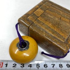 江戸期 提物 輪切根付 重量約46g 古根付 饅頭根付 重量約35g - メルカリ