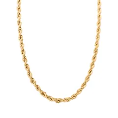 【ゴールド×ワンサイズ】[Cream dot. クリームドット公式] ネックレス レディース ステンレス製 金属アレルギー つけっぱなし サージカルステンレス ショート ロープチェーン ツイストチェーン ひねり 太め メタル  