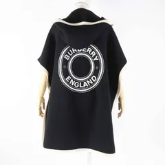 近年モデル＊バーバリー TBロゴ ポンチョ カシミヤ混 フーデッドケープ ウール バーバリー レディース ケープ BURBERRY ブランド ポンチョ アウター