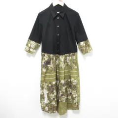 メゾン マルタン マルジェラ カーキ ワンピース マルタンマルジェラ MM6 フロントリボンノースリーブワンピース ひざ丈